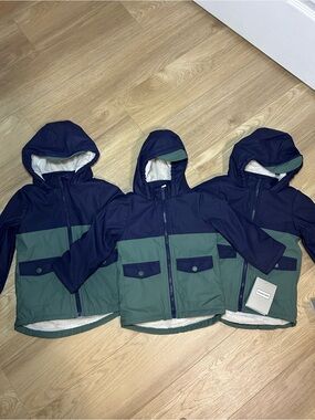 Hunter Navy Shell with Cream Sherpa Lining Jacket